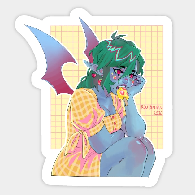 Strawberry Popsicle Sticker by Rou_tan_tan